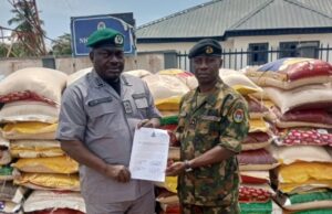 Navy hands over seized rice, petrol to customs, civil defence in Lagos