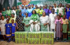 First lady distributes 10,000 sanitary pads to Ondo schoolgirls