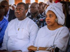 SGF Akume appears with new wife at 72nd birthday thanksgiving