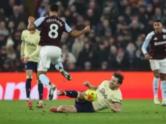 EPL: Aston Villa title ambitions suffer setback in 1-0 loss to Everton
