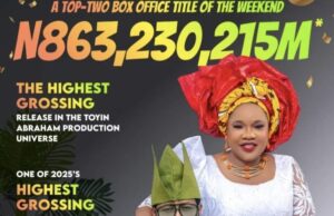 ‘Oversabi Aunty’ is Toyin Abraham’s highest-grossing film with N863m