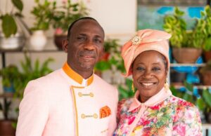 Enenche, Wife Award Full Scholarships as Pilgrims Visit Glory Dome