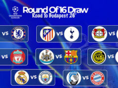 Real Madrid Face Man City, PSG Draw Chelsea In Champions League Last 16 (FULL FIXTURES)