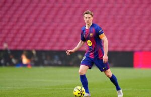 Barcelona’s De Jong Out For Up To Six Weeks