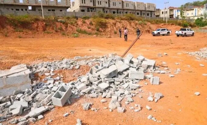 Wike Demolishes Estate illegally Built on Green Area in Guzape