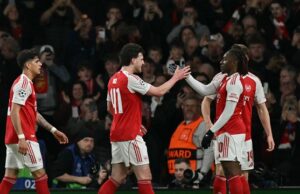 Eze Rocket Fires Arsenal Into Champions League Quarters