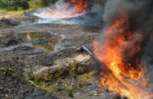 Navy Destroys illegal Refinery in Rivers, Intercepts Stolen Petroleum Products in Calabar
