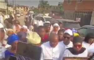 Saidi Balogun Joins Ex-wife Faithia Williams at Her Mum’s Wake-keep in Lagos