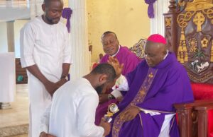 Seyi Tinubu receives episcopal blessing from Catholic Bishop
