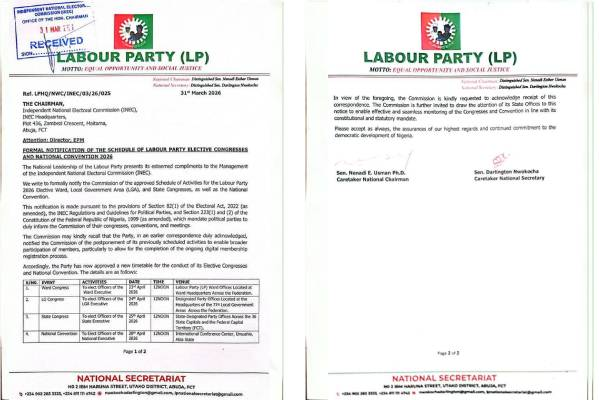 Labour Party Announces Dates For 2026 Congresses, National Convention Labour Party Announces Dates For 2026 Congresses, National Convention