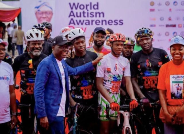 Sanwo-Olu donates N200m to support autism after teen’s Enugu to Lagos awareness ride Sanwo-Olu donates N200m to support autism after teen’s Enugu to Lagos awareness ride