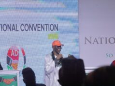 Former APC National chairman slips, shouts ‘APC’ at ADC convention